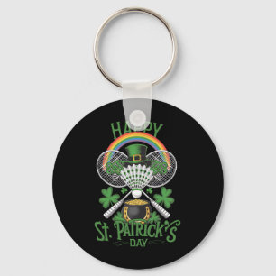 Chaveiro Engraçado Patrick's Day Dminton Costume Four Folhe