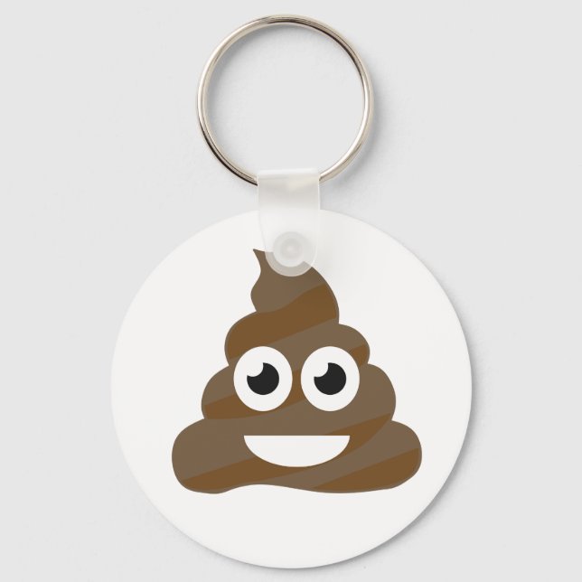 Chaveiro Engraçado Poop Emoji (Frente)