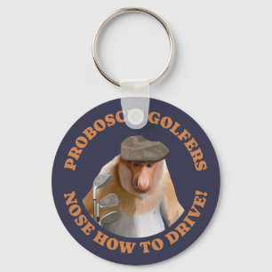 Chaveiro Engraçado Proboscy Monkey Golf Amantes