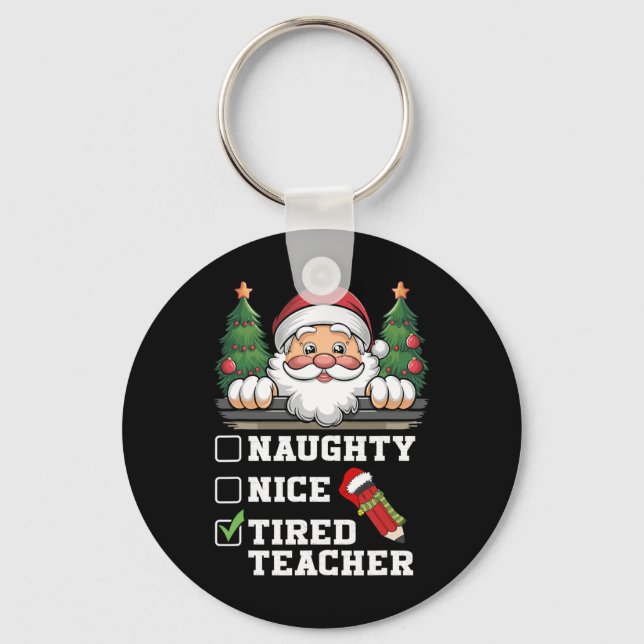 Chaveiro Engraçado Professor travado Feliz Natal de Profess (Frente)