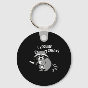 Chaveiro Engraçado Raccoon Eu Preciso De Snacks Humor 1 Hal