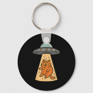 Chaveiro Engraçado Rapto De Alienígenas De Gato Ufo Gatinho