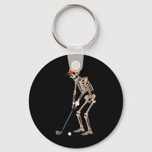 Chaveiro Engraçado Skeleton Jogador de Golfe Homens Pai Hal