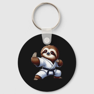 Chaveiro Engraçado Sloth Karate Martial Arts Japonês Marcia