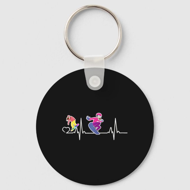 Chaveiro Engraçado Snowboard Graphic As Mulheres Meninas Sn (Frente)