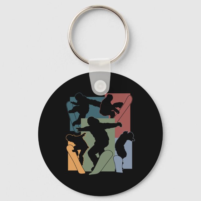 Chaveiro Engraçado Snowboard Lover Snowboarder Esportes de  (Frente)