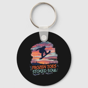 Chaveiro Engraçado Snowboard Snowboarder Life Winter Sports