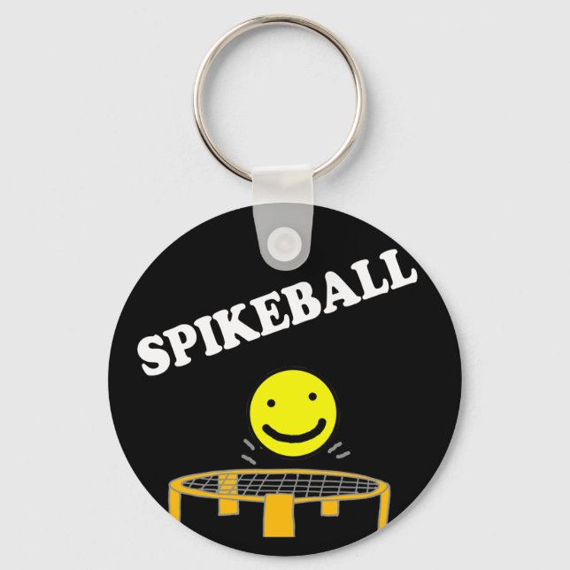 Chaveiro Engraçado Spikeball Net com Rosto de Sorriso (Frente)