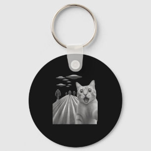 Chaveiro Engraçado Surpreendido Gato Assustado Selfie Com P