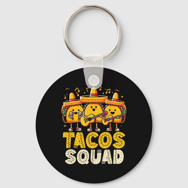 Chaveiro Engraçado Tacos Squad Cinco De Mayo Partido Mexica (Frente)