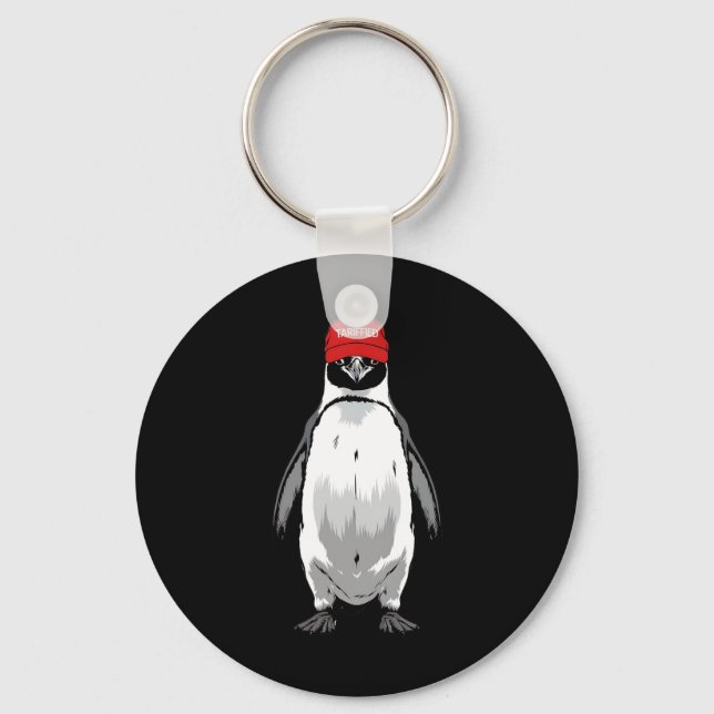 Chaveiro Engraçado Tarrif Penguin Anti Trump (Frente)