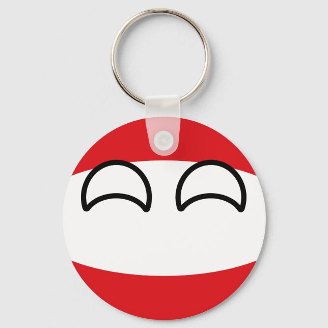 Chaveiro Engraçado Tending Geeky Áustria Countryball (Frente)