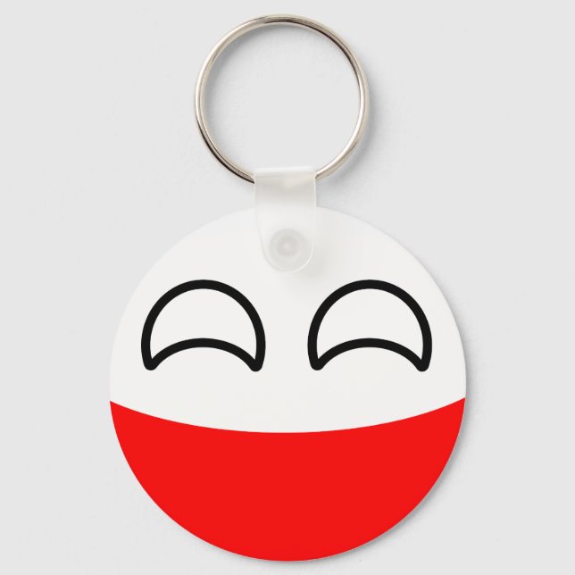 Chaveiro Engraçado Tending Geeky Polônia Countryball (Frente)