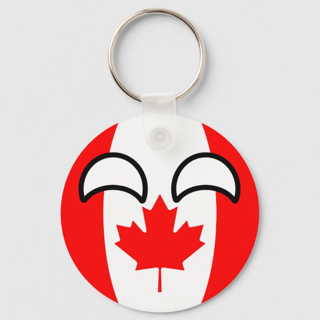 Chaveiro Engraçado Trending Geeky Canadá Countryball (Frente)