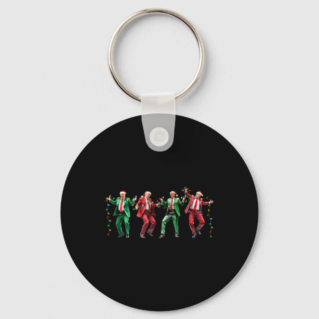 Chaveiro Engraçado Trump Dance Papai Noel Natal (Frente)