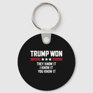 Chaveiro Engraçado Trump Ganhou Eles Sabem Que Eu Sei