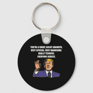 Chaveiro Engraçado Trump Melhor Avô Sempre Concorda