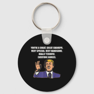Chaveiro Engraçado Trump Melhor Avô Sempre Concorda