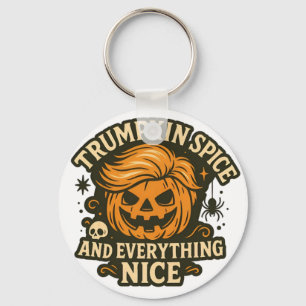 Chaveiro Engraçado "Trumpkin Spice & All Nice" Halloween