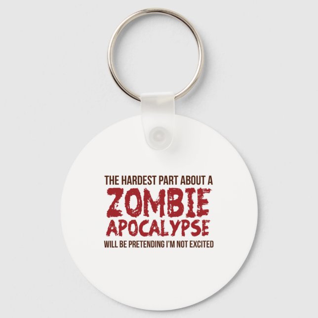 Chaveiro Engraçado Zombie Gift Shirt Apocalypse Mulheres Ad (Frente)