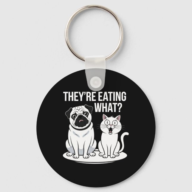 Chaveiro Engraçados estão comendo os cães que estão comendo (Frente)
