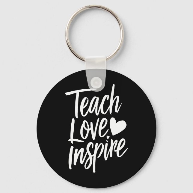 Chaveiro Ensine Amor Inspire Presente do Dia dos Professore (Frente)
