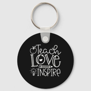 Chaveiro Ensine Amor Inspire Retro Professor Crianças Ck Pa