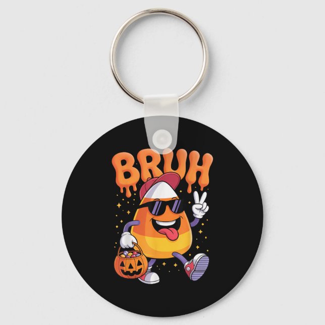 Chaveiro Ensino De Halloween Engraçado De Milho De Candy (Frente)