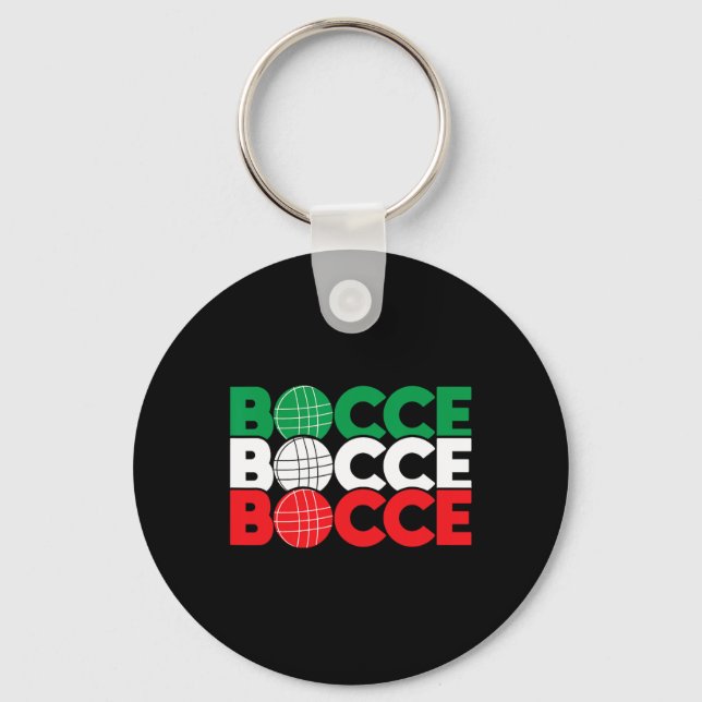 Chaveiro Enthusiasta do Jogo de Bocce - Byll Lawn Bowling B (Frente)
