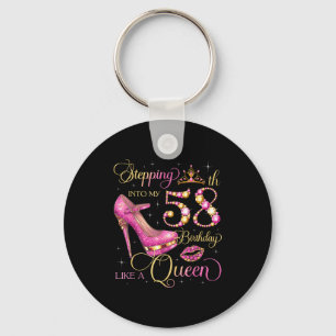 Chaveiro Entrando no meu 58º aniversário como Rainha de 58 