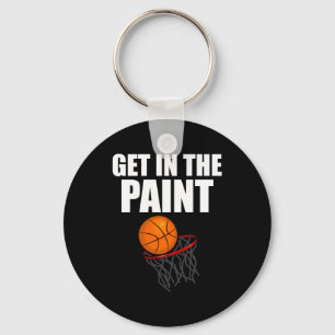 Chaveiro Entre No Design De Basquete De Tinta