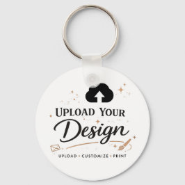 Chaveiro Envie Seu Logotipo de Design Personalizado