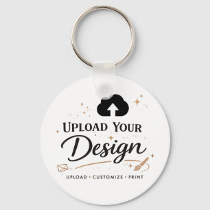 Chaveiro Envie Seu Logotipo de Design Personalizado