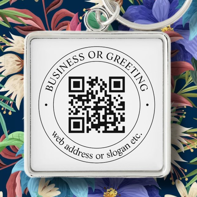 Chaveiro Envie Seu Próprio Código QR e Texto Personalizável (Criador carregado)