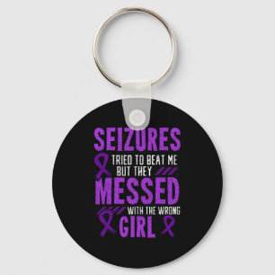 Chaveiro Epilepsia Convulsões Perturbação Neurológica Roxo