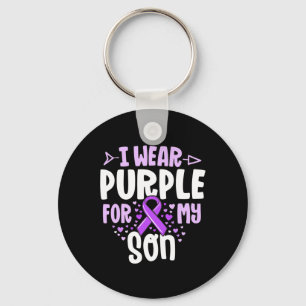 Chaveiro Epilepsia Fita Eu Visto Roxo Para Meu Filho Presen