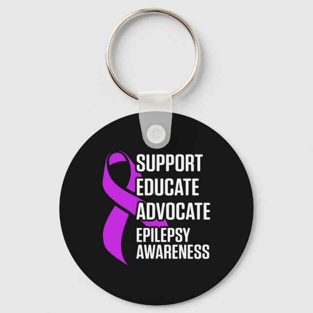 Chaveiro Epilepsy Awareness Educate Epileptic Warrior Survi (Frente)
