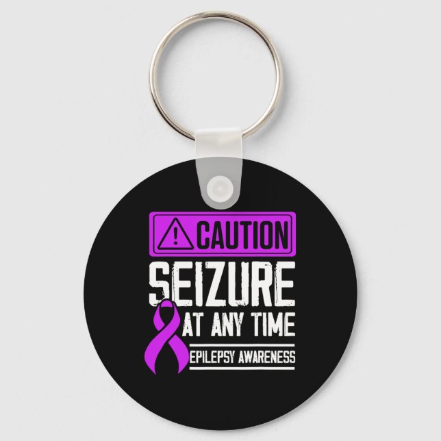 Chaveiro Epilepsy Awareness Seizure Epileptic Warrior Survi (Frente)