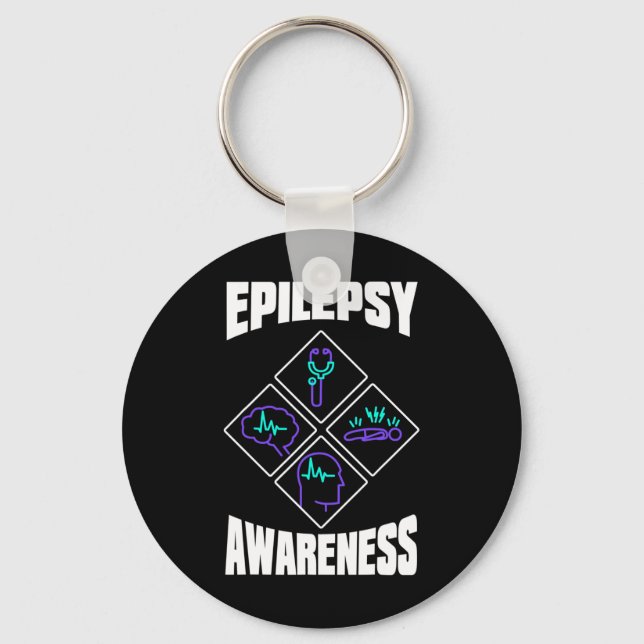 Chaveiro Epilepsy Awareness Specialize Epileptic Warrior Su (Frente)