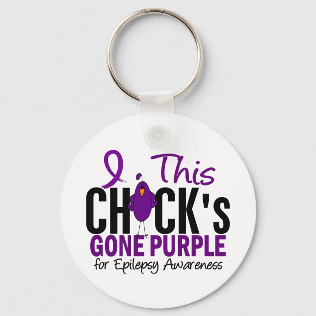 Chaveiro EPILEPSY Pintinho ficou roxo (Frente)