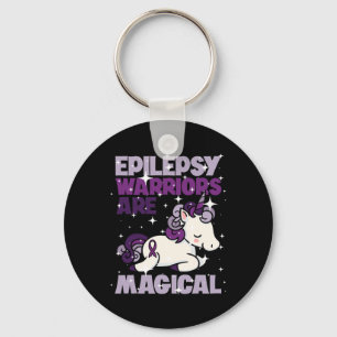 Chaveiro Epilepsy Warrior Epileptic Day Purple Unicorn Love