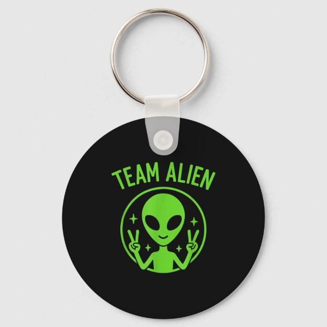 Chaveiro Equipe Alien - Extraterrestre Verde Engraçado Sina (Frente)
