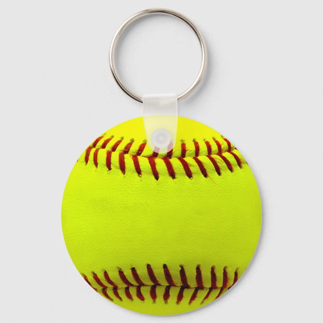 Chaveiro Equipe Amarelo Softball Personalizável (Frente)
