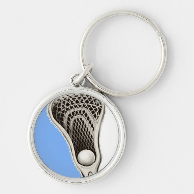 Chaveiro Equipe Azul Claro de Lacrosse (Frente)