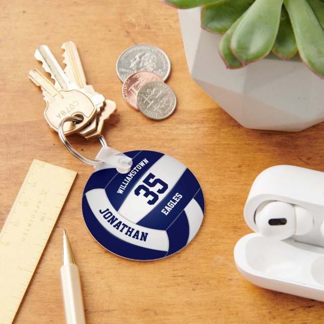 Chaveiro equipe azul colorido voleibol masculino (Mesa)