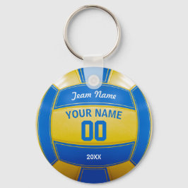 Chaveiro Equipe Azul e Amarelo do Jogador de Voleibol