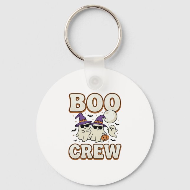 Chaveiro Equipe Boo Fantasma Halloween Design Vetorial Vint (Frente)