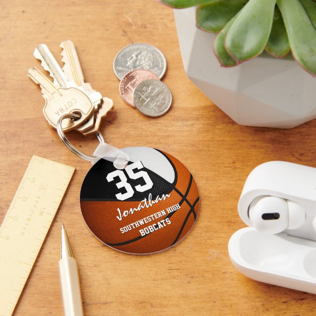 Chaveiro Equipe branca negra colorido basquetebol masculino (Mesa)