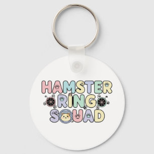 Chaveiro Equipe de Anel de Hamster Fofo Design Pastel