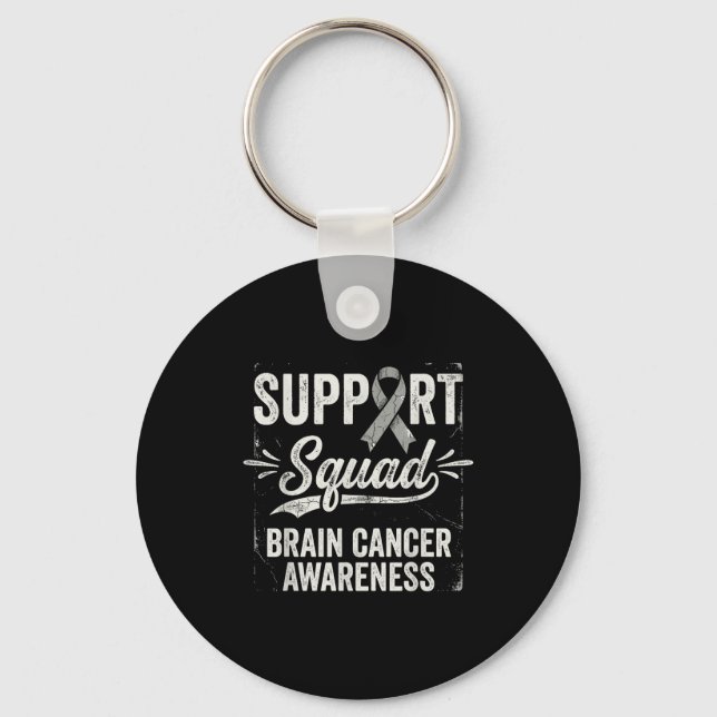 Chaveiro Equipe de apoio consciência tumor cerebral cancro  (Frente)